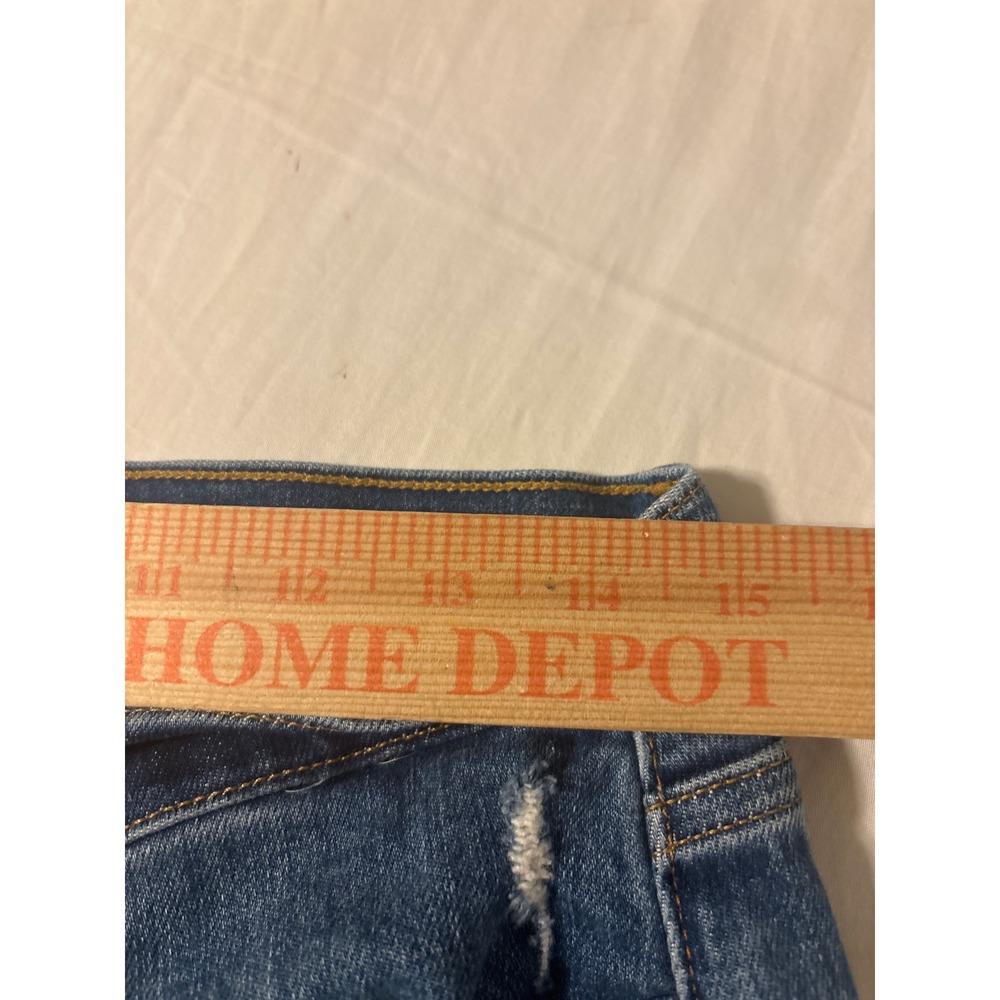 FRAME Straight Leg Jeans Womens 29 Blue Distressed Denim - Picture 8 of 14